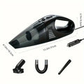 12V Rechargeable Car Vacuum - Portable Handheld Cleaner with Washable Filter for Auto Use