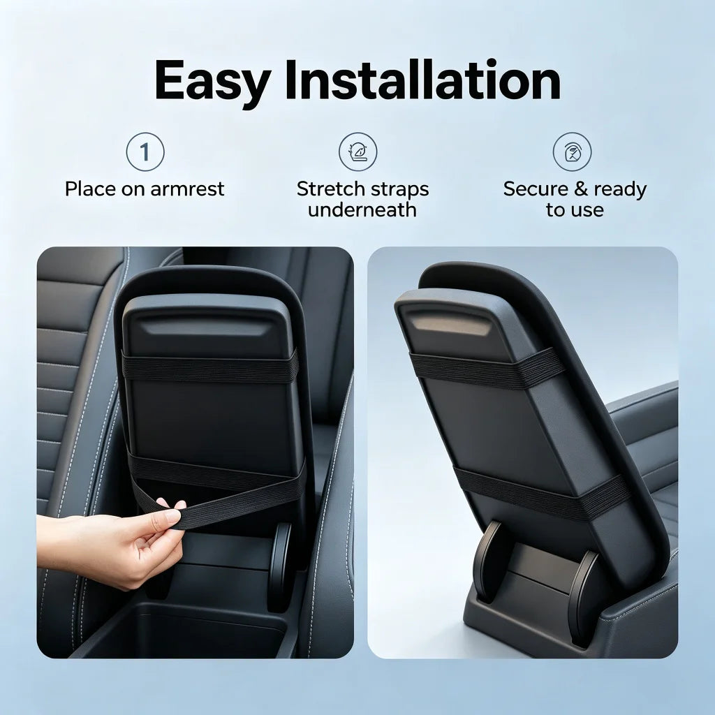 Universal Car Armrest Cushion Cover Soft Pads Center Console Arm Rest Protector Anti-Scratch Comfort Auto Interior Accessories