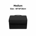 Storage Box PU Leather Multipurpose Collapsible Car Trunk Storage Organizer Car Trunk Or detail view