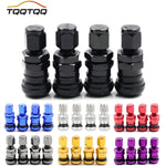 TQQTQQ 4Pcs Short Metal Bolt Tire Valve Stem Kit | Car Truck Motorcycle Accessories