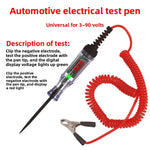 Automotive Test Pen LED Test Light Digital Display 12V 24V 70V Car Repair Circuit Fuse Tester Voltage Tester