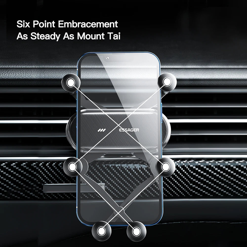 Essager Gravity Car Phone Holder Air Vent Clip Mount detail view
