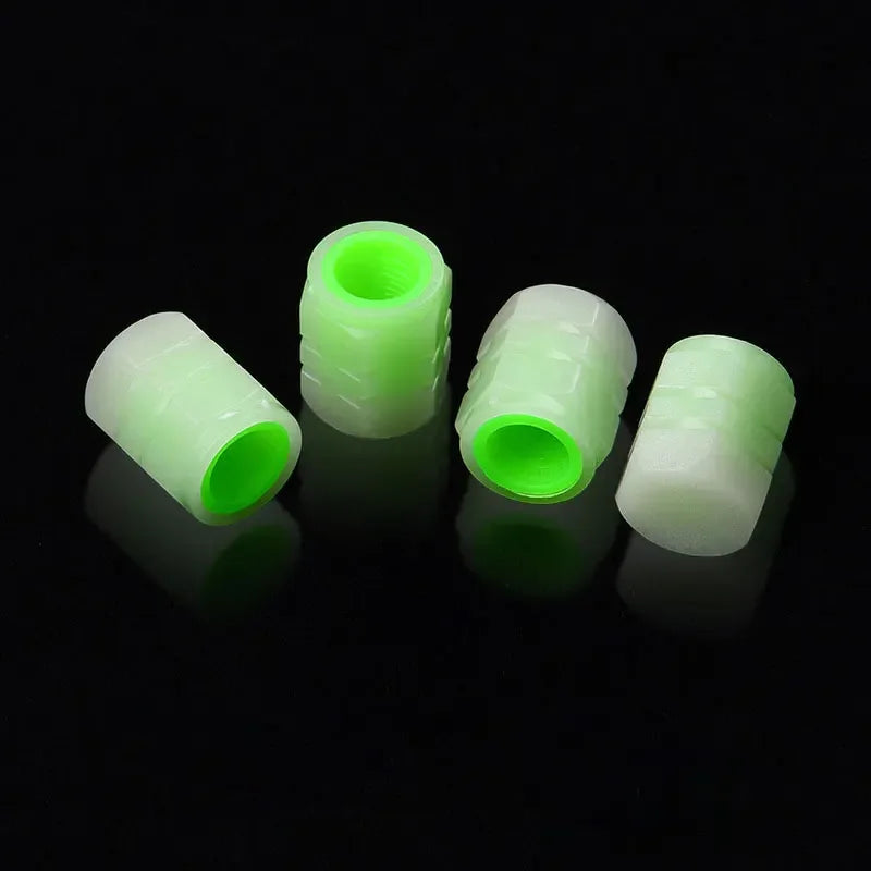 Glow-in-the-Dark Tire Valve Caps | Luminous Car Motorcycle Accessories additional angle