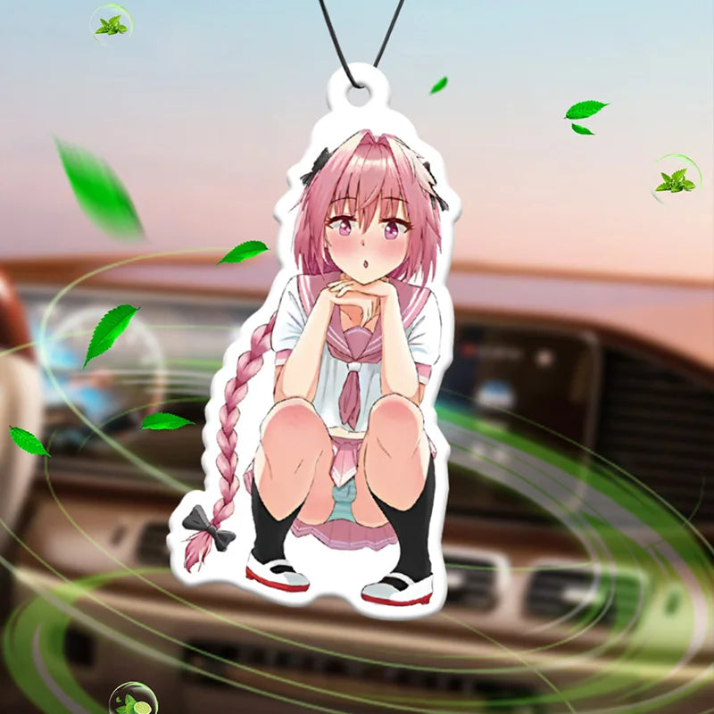 Cute Astolfo Cap Hilton (Hotel Scent) Car Air Freshener | Rearview Mirror Hanger & Dual-Purpose Air