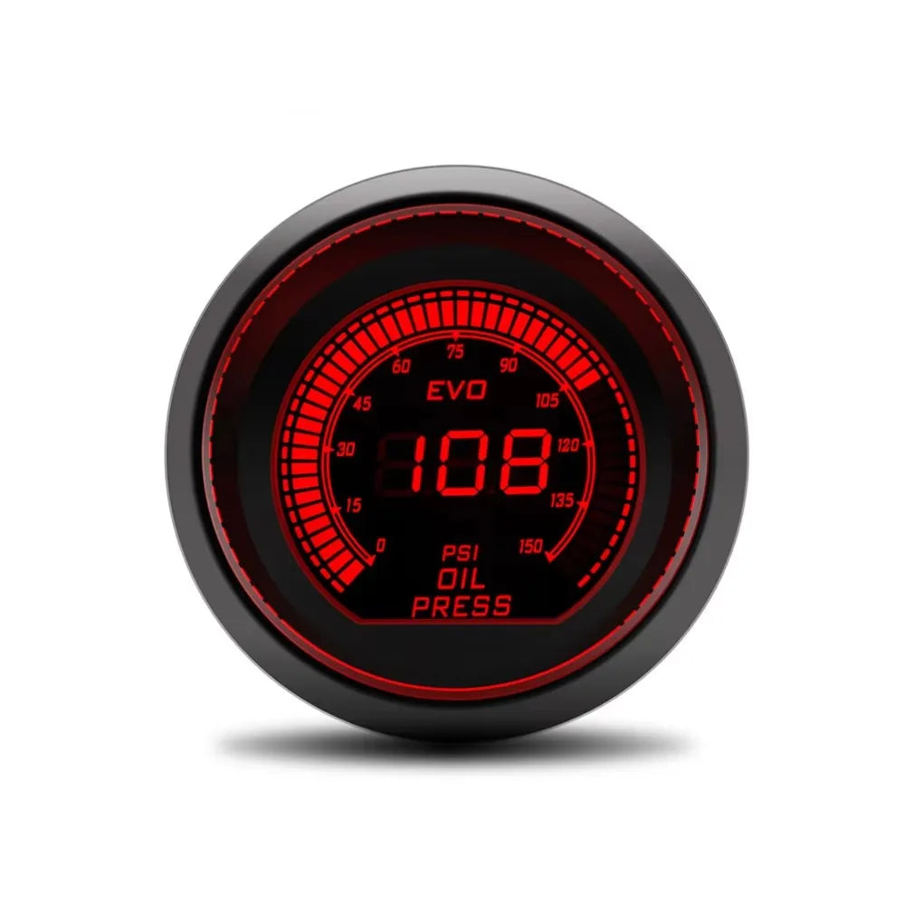52mm 7-in-1 Car Gauge Set with Tachometer, Boost, Vacuum, Water Temp, Oil Temp, Oil Pres detail view