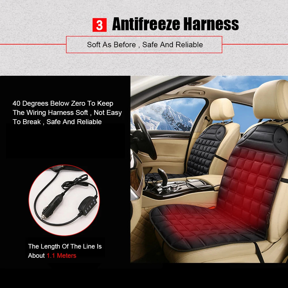12V Electric Seat Heater Hot Keep Warm Winter Household Cushion Heated Car Seat Cushi alternate view