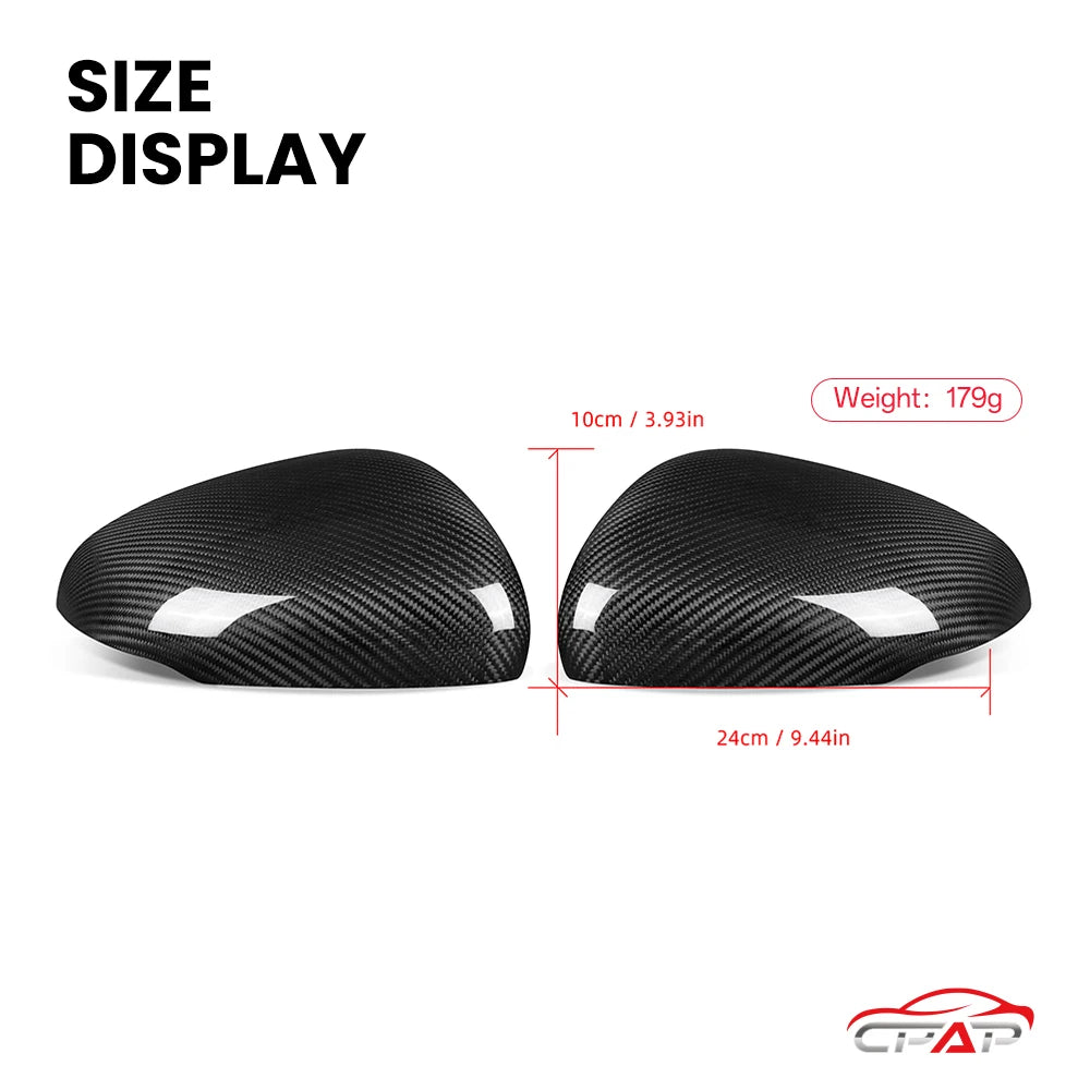 Real Dry Carbon Fiber Car Door Side Accessories Rearview Mirror Cover Caps For Mercedes Benz W177 W118 OEM Style 2019-IN
