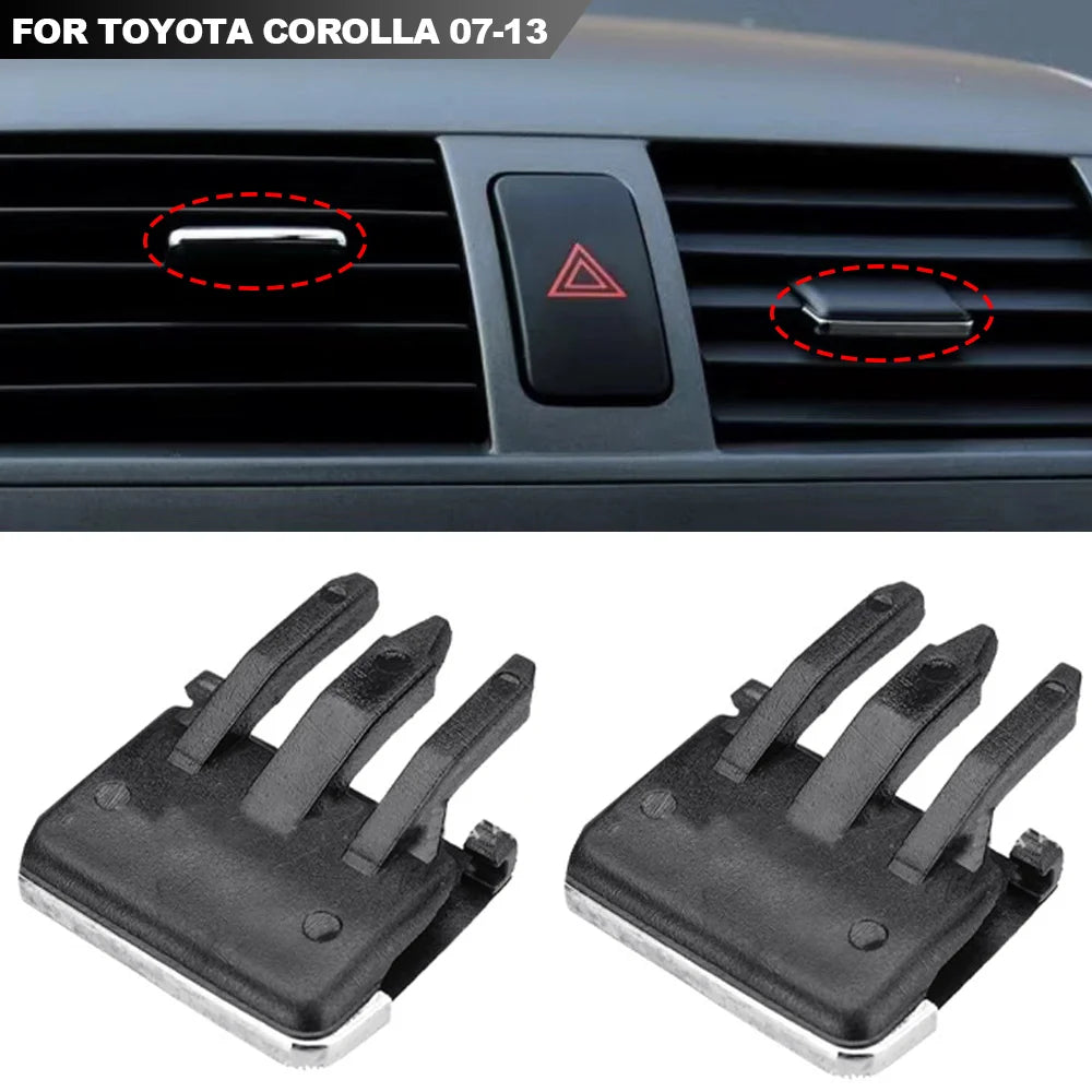 2/4Pcs Car Dashboard Air Conditioner Outlet Pick AC Vent Grille Tab Clip Replacement Accessories Kit For Toyota Corolla 07-13
