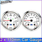 GPS Speedometer and Tachometer Gauge Set | 110mm 0-120kmh with 8000RPM for Car Truck Boa detail view