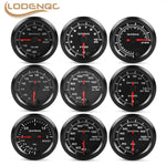 Lodenqc 2" 52mm 7 Color Car Gauge Set | High Speed Stepper Motor for Boost, Temp, Pressure, and RPM