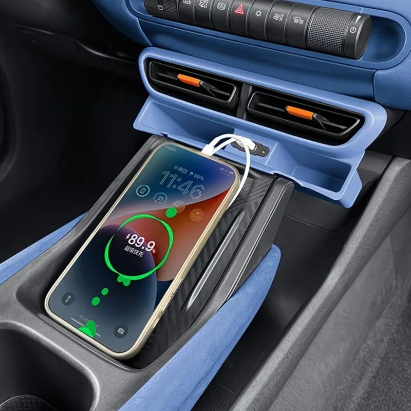 Car Air Vent Storage Box Fit for BYD Seagull Central Storage Box Storage Box Interior close-up view