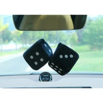 Plush Dice Car Pendant Cute Dice Jewelry Auto Rearview Mirror Hanging Ornament Car In lifestyle view