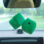 Plush Dice Car Pendant Cute Dice Jewelry Auto Rearview Mirror Hanging Ornament Car additional angle