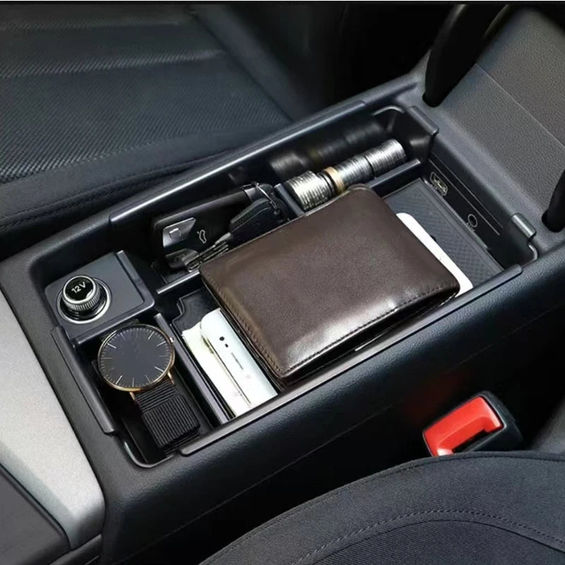 Car Armrest Storage Box Tray for Audi A4 B9 A5 F5 S5 S4 2017-2023 Center Console Organizer Accessories