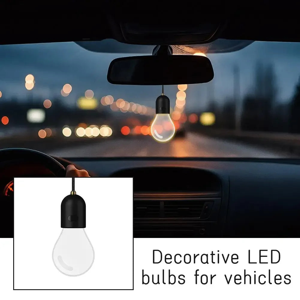 Retro Small Bulb LED Car Hanging Ornament Ambient Lighting For Long Trips