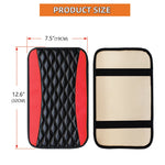PU leather multi-color three-dimensional embroidered car armrest cushion, center console cushion, car decoration items