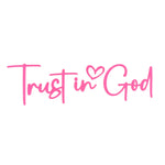 Trust In God Mirror Decal | Car Decals For Women, Christian Faith Vinyl Decal detail view