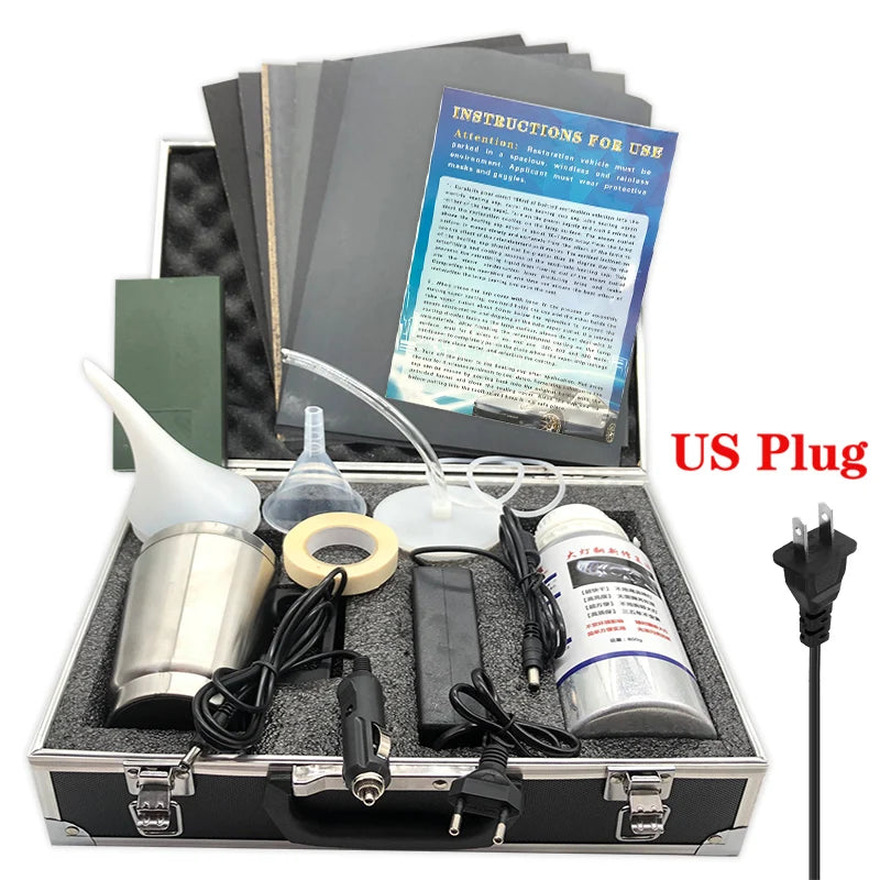 Car Headlight Polish Restoration Kit Car Headlight Repair Renovation Kit 800G Headlamp Liquid Polymer Auto Tool Set