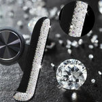 Car Phone Holder for Car Air Vent Diamond Crystal Clip Mount Mobile Phone Stand Bracke close-up view