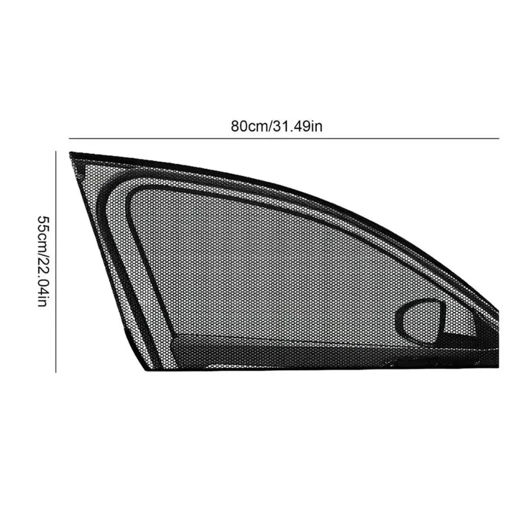 Magnetic Car Window Sunshade Mesh Cover 2 Pack Black lifestyle view
