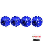 AUTCOAT Aluminum Tire Valve Caps | Dice Wheel Stem Dust Cover for Car Truck Motorcycl lifestyle view