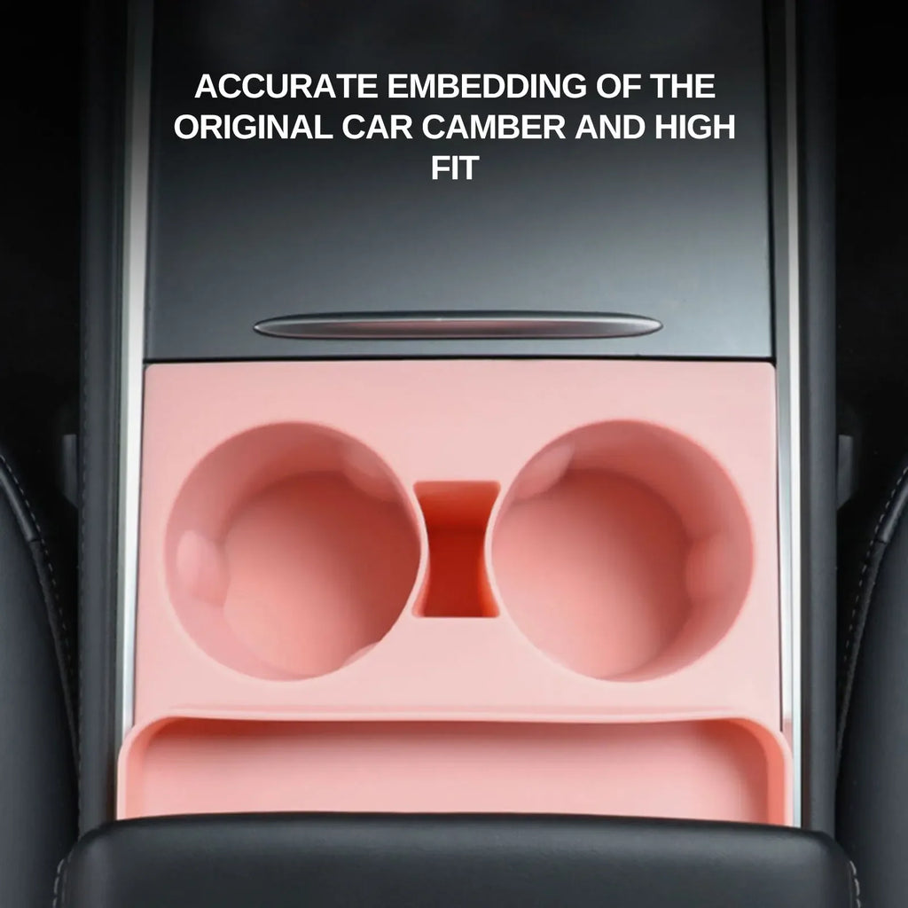 For Tesla Model 3 2019-2022 & Model Y 2021-2024 Center Console Cup Holder Limiter | Shoc detail view