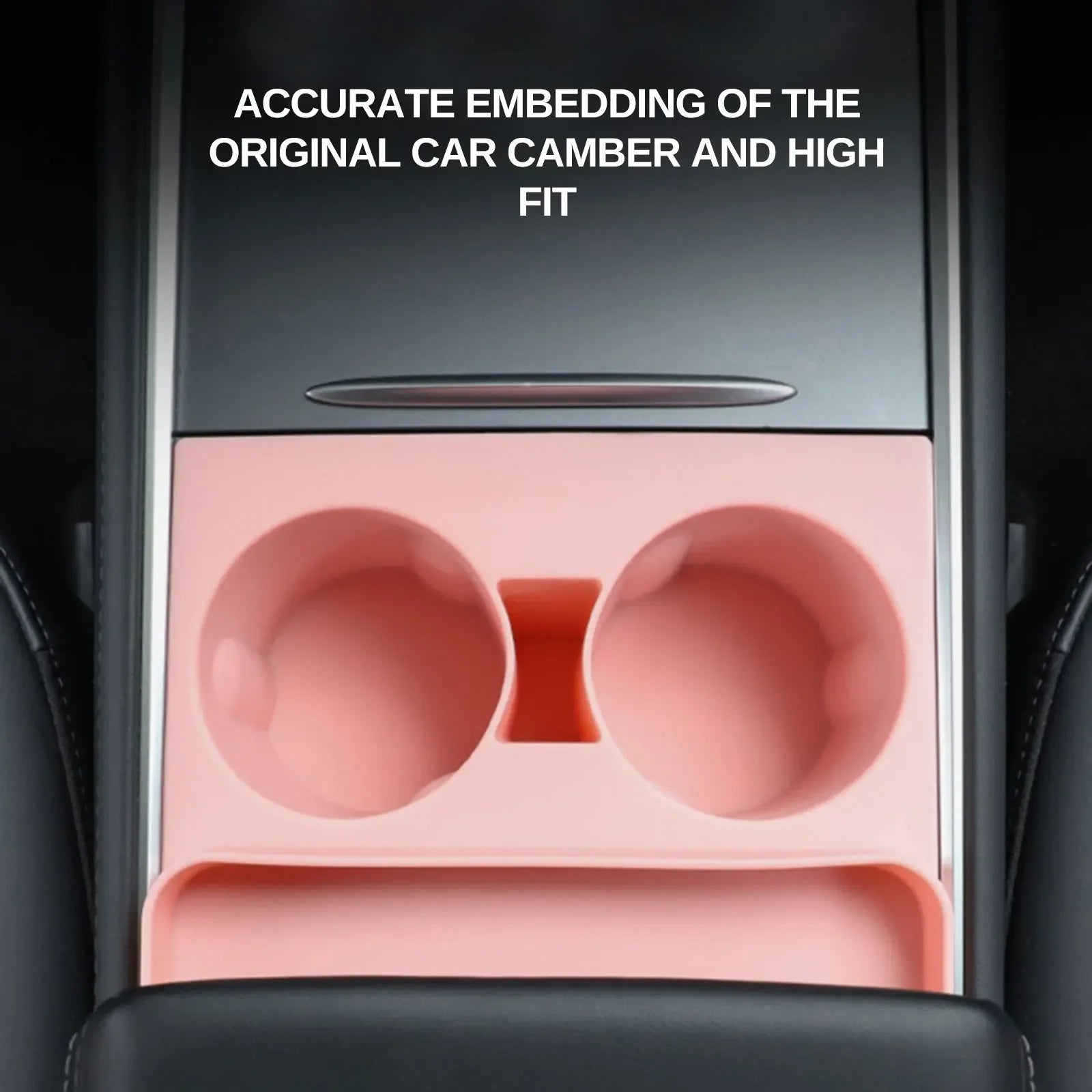 For Tesla Model 3 2019-2022 & Model Y 2021-2024 Center Console Cup Holder Limiter | Shoc detail view