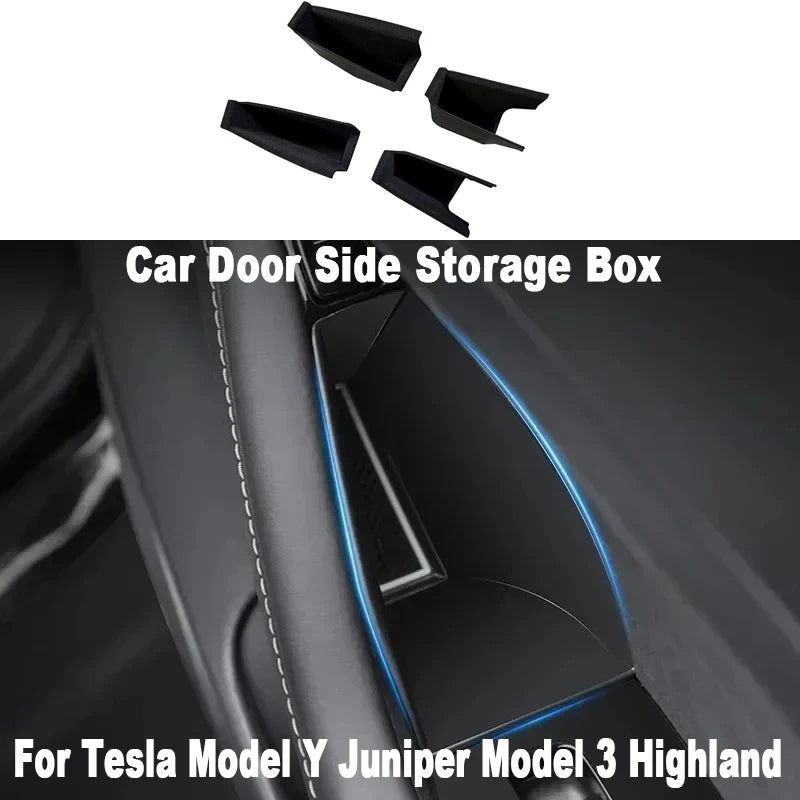Tesla Model Y Juniper Model 3 Highland Door Storage Box | Armrest Phone Container Organizer