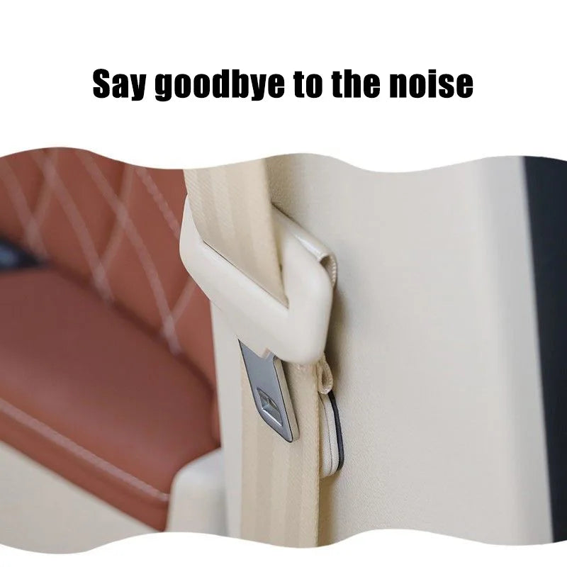 Magnetic Car Seat Belt Holder Clip Leather Seatbelt Stopper close-up view
