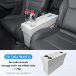 For Tesla 6-Seater Model YL 2026 Second Row Seat Aisle Storage Box, Car Multifunctiona close-up view