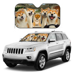 Shiba Inu Dog Driving Car Interior Front Windshield Sun Shade,Auto Accessories Sunshade for Truck SU