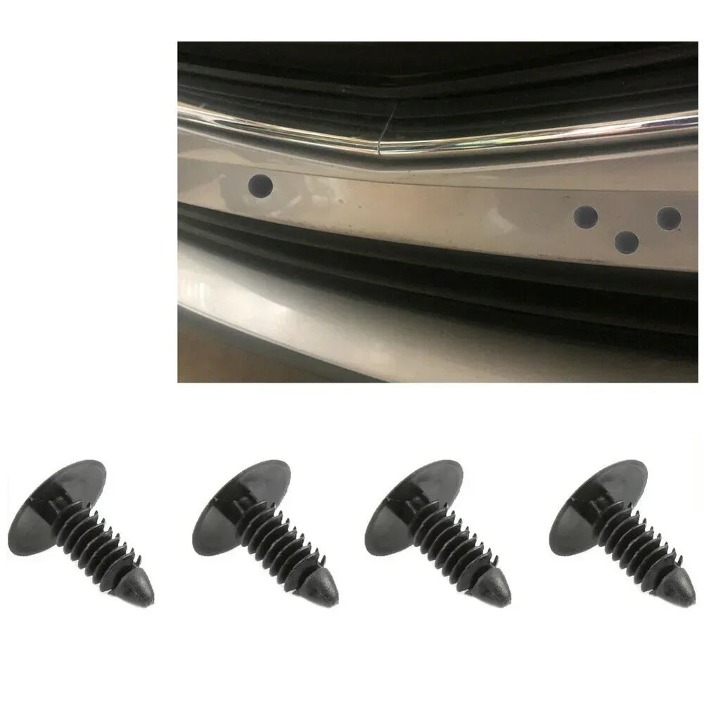 Clips Perfect Fit For Holes 6 7mm High Quality Black Bumper Plugs Clip For Front License Plate Holes