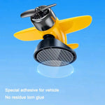 Solar Powered Rotating Airplane Car Dashboard Ornament 360° Auto Spin Decor Airplane O close-up view