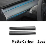 Car Dashboard Cover For Tesla Model 3 Y Door Dash Trim Panel Carbon Fibre ABS Interior close-up view