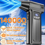 Turbo Fan Blower Car Cleaning Blowing Tools Auto Violent Jet Fan Summer Hair Dryer Family Electric Air Duster Auto Dust Collector Outdoors Portable Multipurpose Fan