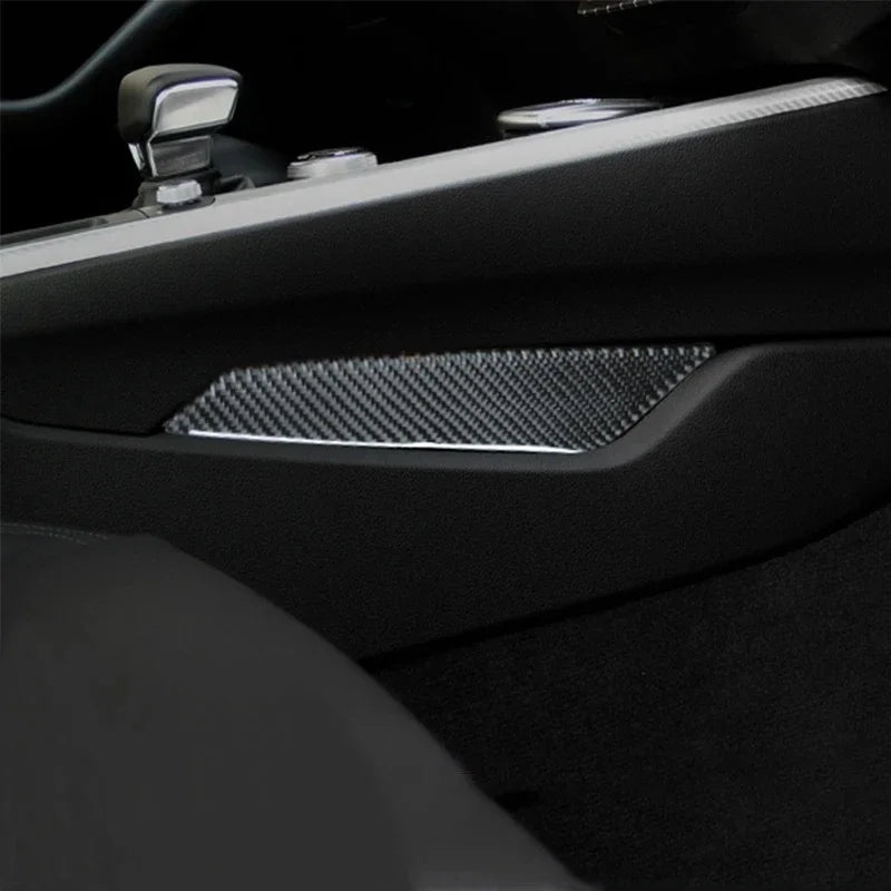 Carbon Fiber Car Interior Gear shift buttons Panel Door Armrest Reading Light Cover Trim Stickers Accessories for Audi A4 A5 B9