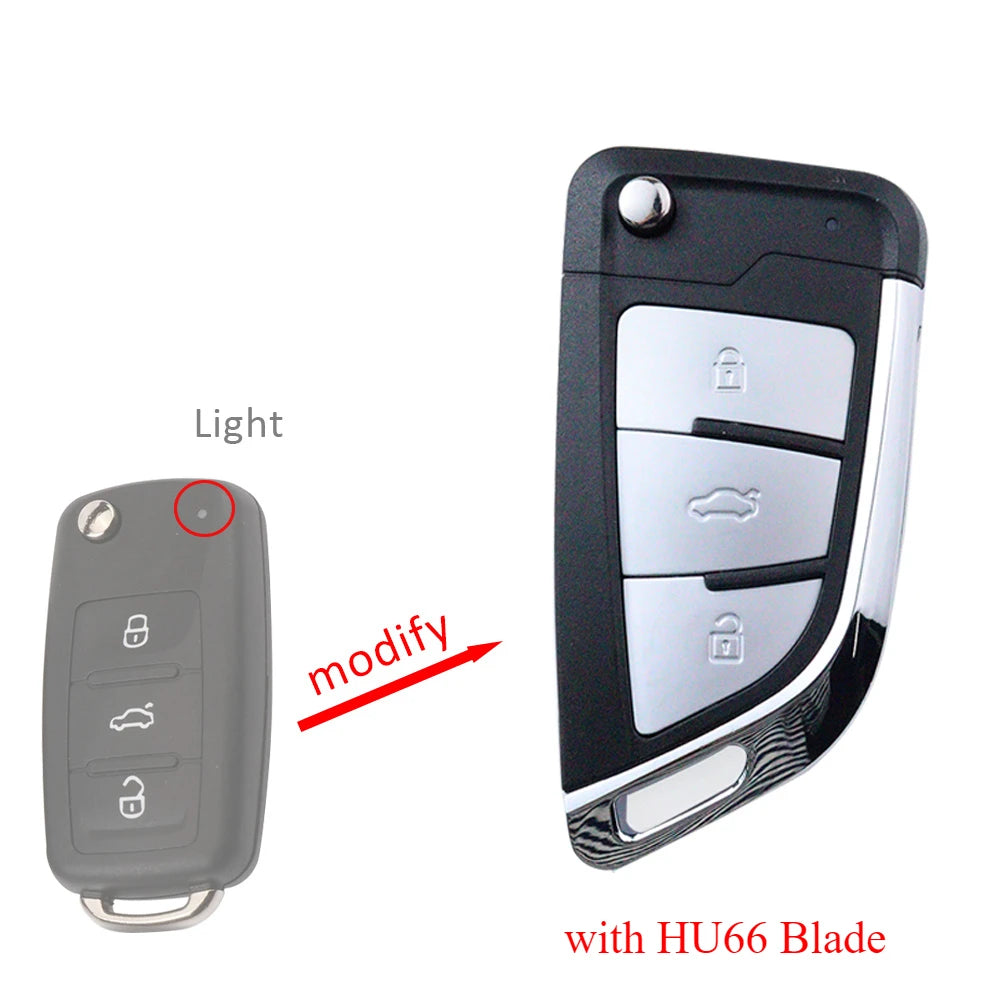 2 3 Bottons Car Key Fob Case Shell Housing for Volkswagen Vw Beetle/Caddy/Eos/Golf/Jet close-up view