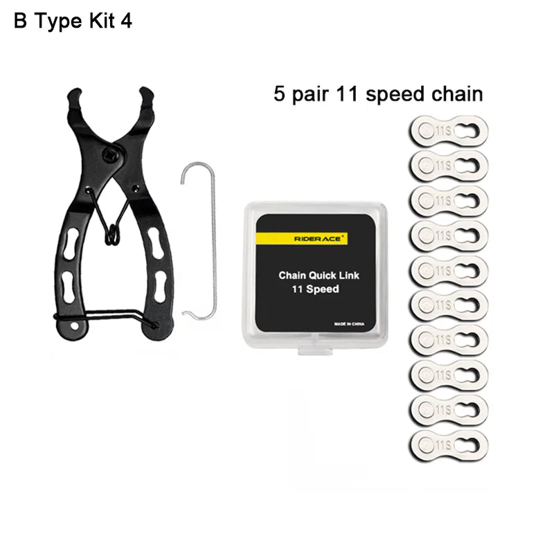 Bicycle Repair Tool Set Chain Wear Checker 6/7/8/9/10/11 Speed Joint Magic Buckle M additional angle
