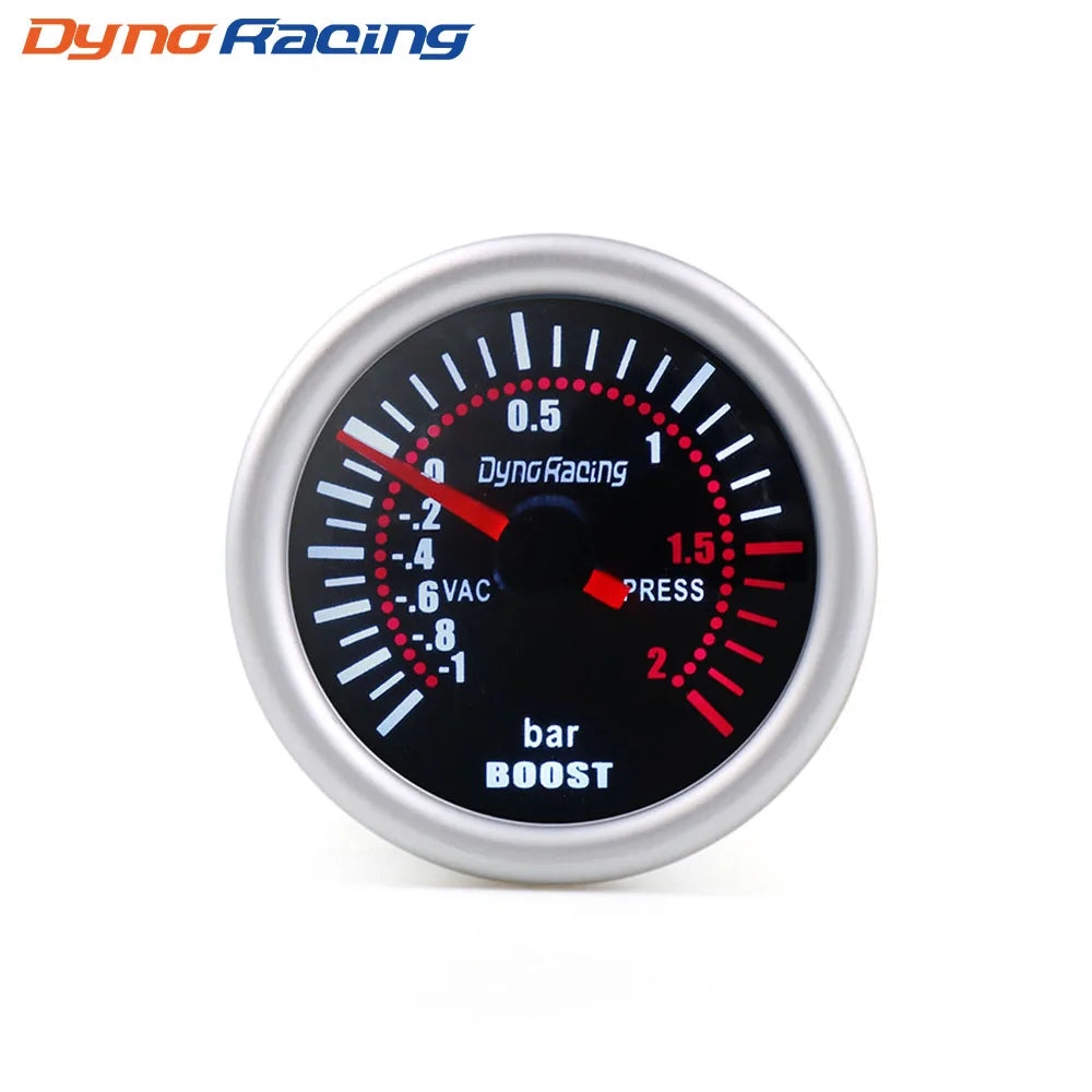 Dynoracing 52mm 12V LED Turbo Boost Gauge Meter | -1 to 2 BAR Universal