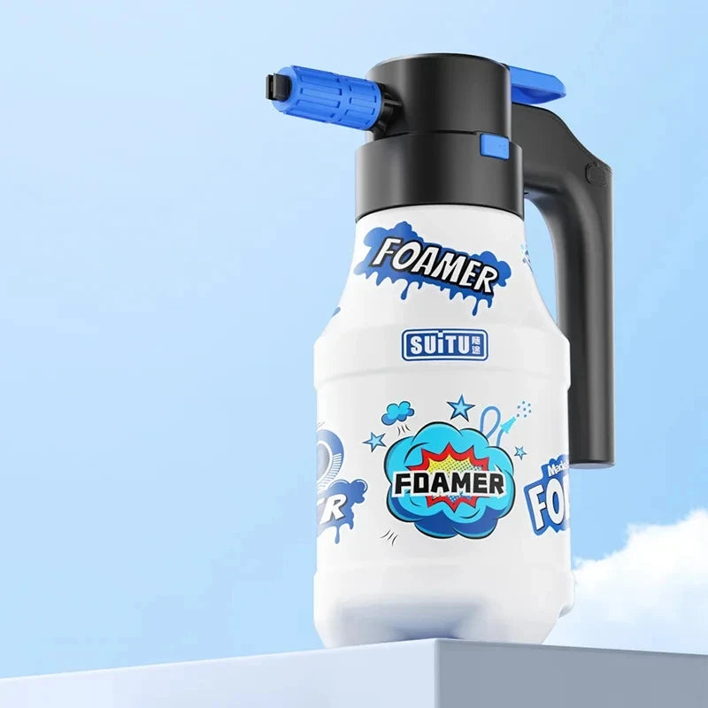 Handheld Car Air Pressure Foam Sprayer | 1.5L Multi-Purpose Spray Pot for Car Wash and Garden Wateri
