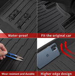 Tesla Model Y Juniper 2025 Floor Mats | Double Layer TPE, Waterproof, Non-Slip, Trunk lifestyle view