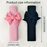 1Pc Cute Bownot Car Seat Belt Shoulder Cover Car Safety Belt Cover Anti-stranglehold alternate view