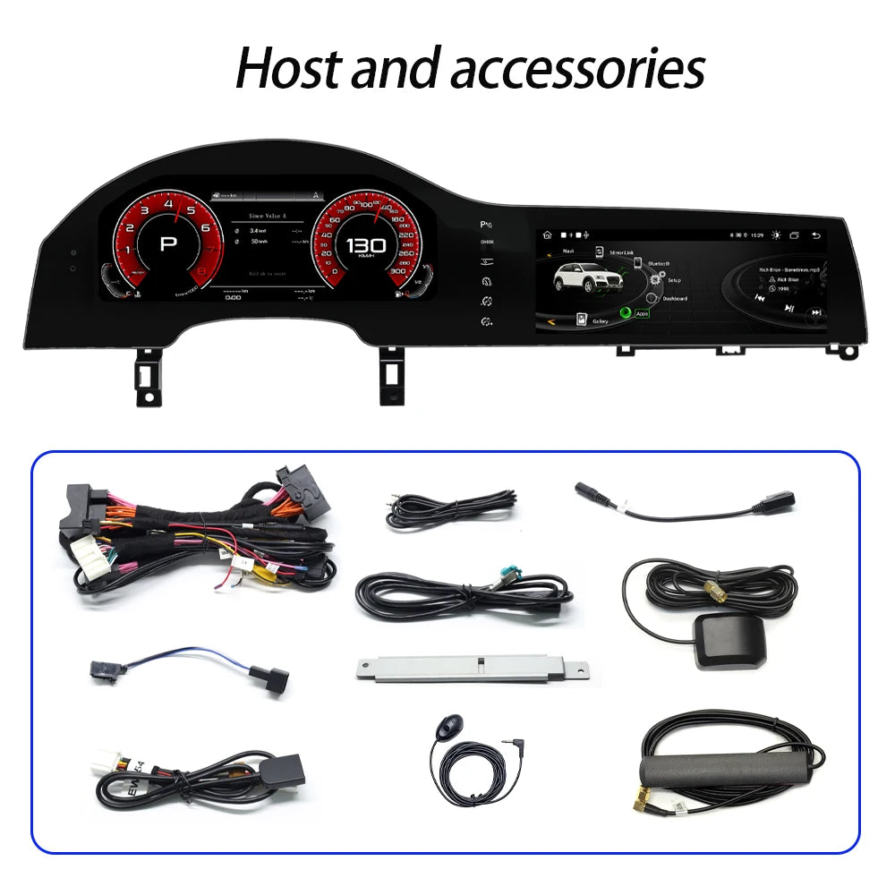 Dual Screen Android Car Radio For Audi Q7 4L 2005-2015 | Dashboard LCD Digital Instru lifestyle view