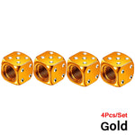 AUTCOAT Aluminum Tire Valve Caps | Dice Wheel Stem Dust Cover for Car Truck Motorcy additional angle