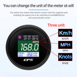 Waterproof Digital GPS Speedometer with LCD Odometer | Adjustable Speed Gauge for M additional angle