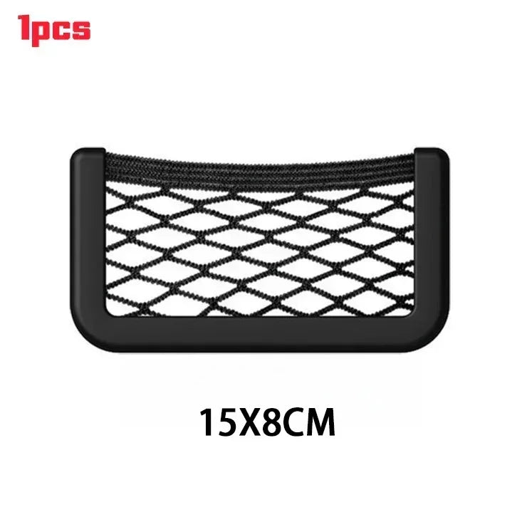 Car Storage Bag Mesh Bag Car Universal Organizer Mesh Storage Bag Auto Paste Net Stor alternate view