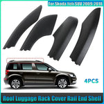 Skoda Yeti Roof Rack Cover Set 2009-2018 | Black Plastic Rail End Caps alternate view