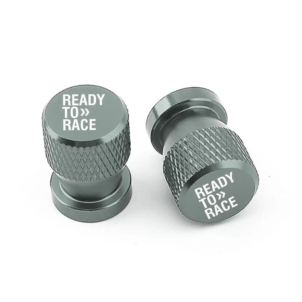 CNC Aluminum Valve Stem Caps for KTM Duke RC Adventure Models | Motorcycle Tire Valve lifestyle view