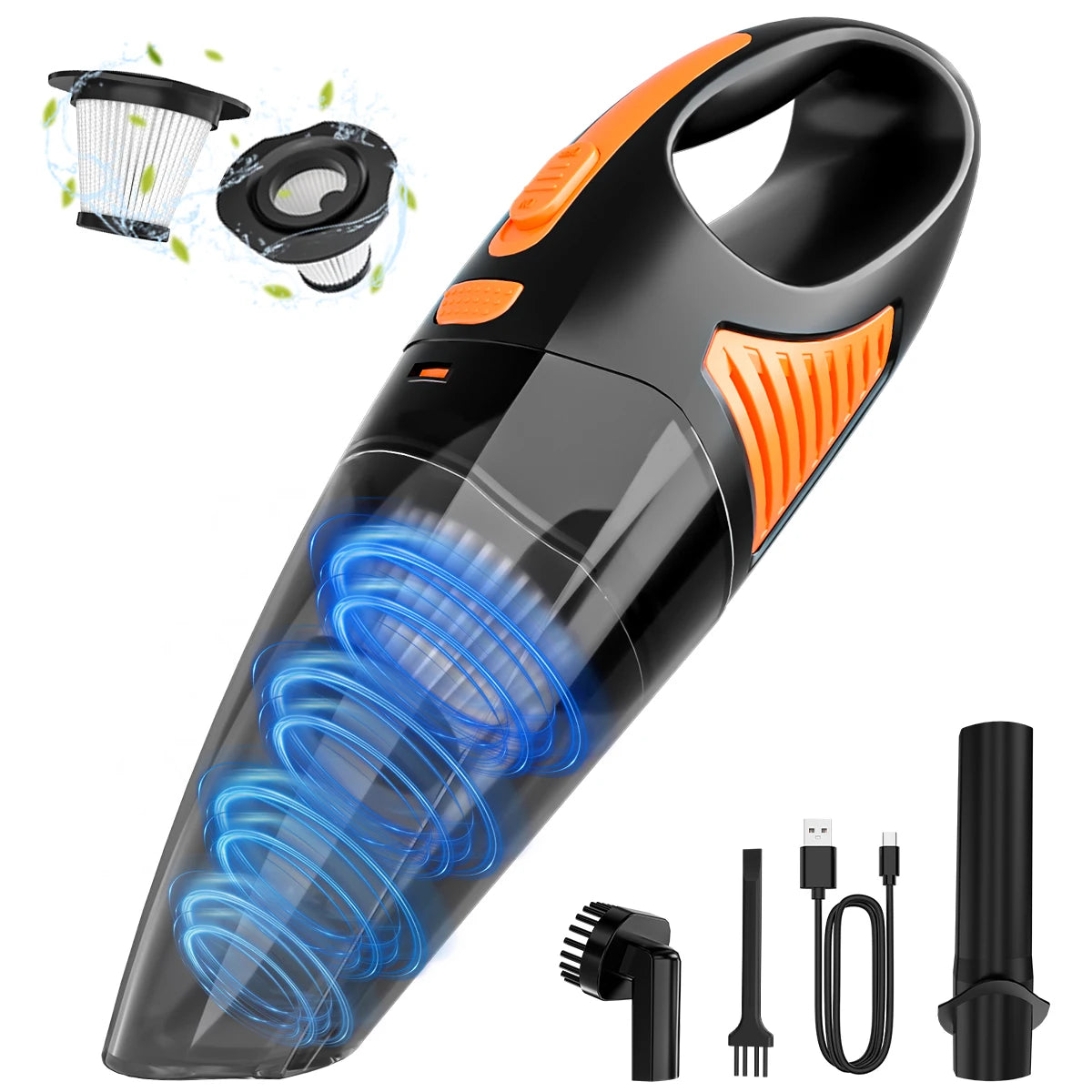 Rechargeable Cordless Handheld Car Vacuum Cleaner | Mini Dual Purpose Home and Auto Vacuum