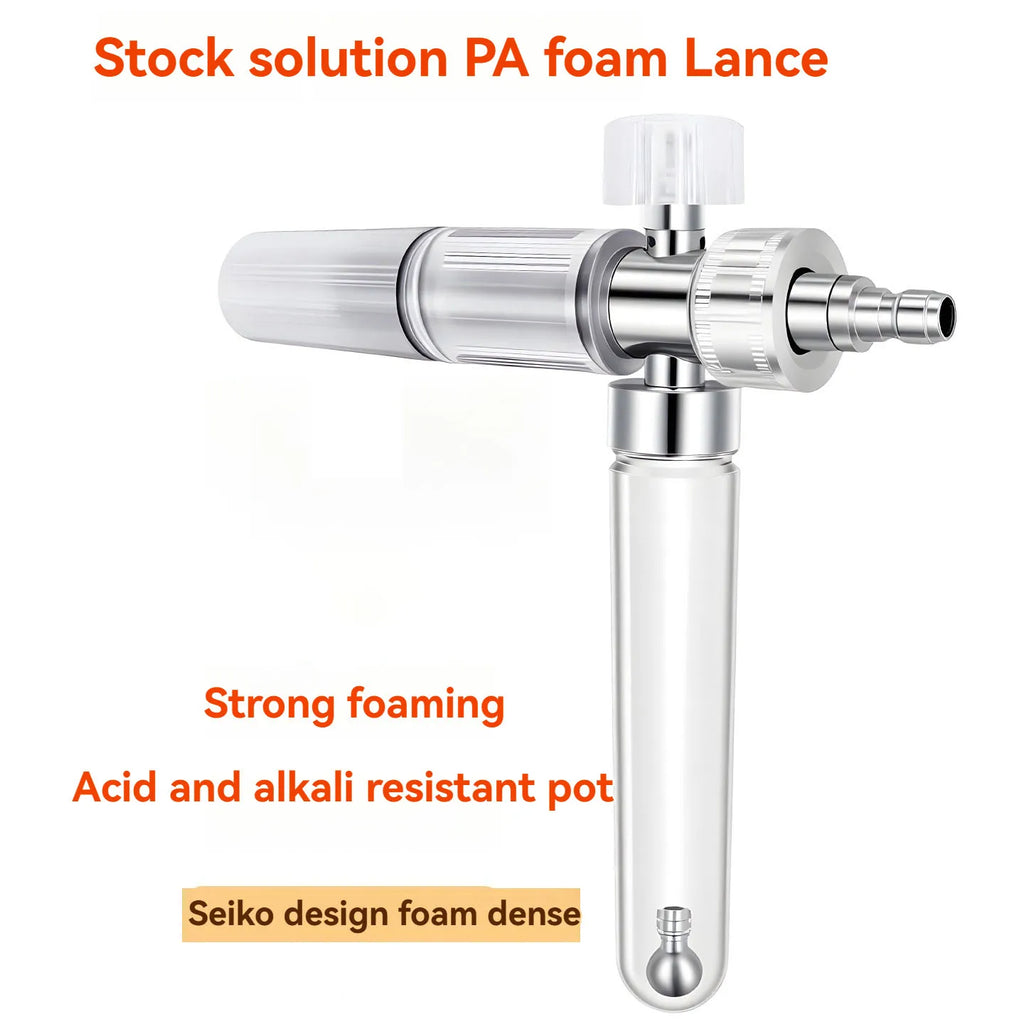 35ml High Power Snow Foam Lance Foam Spray Pot | 1/4'' Quick Connect Adjustable Nozzle for Car Motor
